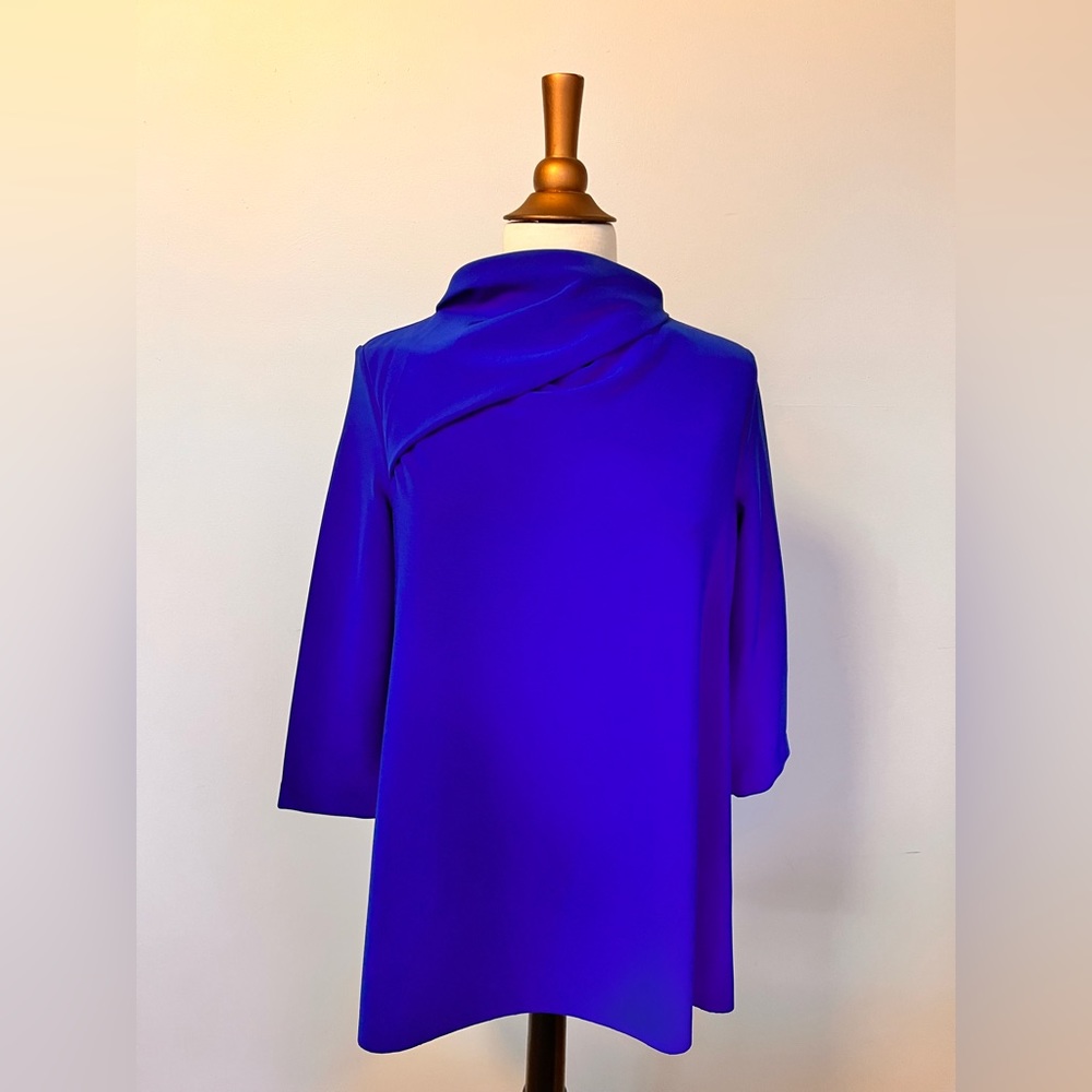 COS Cobalt Blue flared top